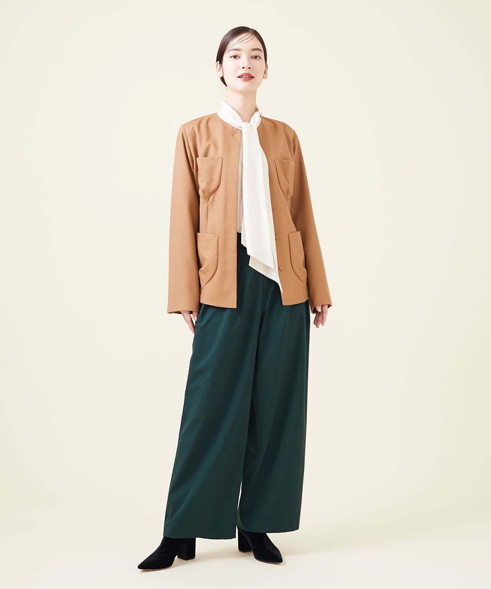 GBBJT11300 Sybilla(シビラ) カールマイヤーボウタイブラウス アイボリー