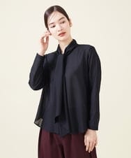 GBBJT11300 Sybilla(シビラ) カールマイヤーボウタイブラウス ブラック