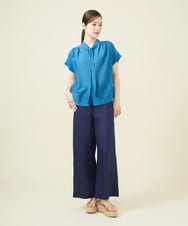GBBJV05240 Sybilla(シビラ) シルクコットンボウタイブラウス ブルー