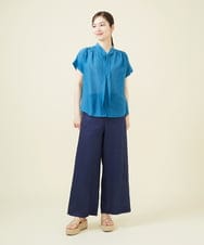 GBBJV05240 Sybilla(シビラ) シルクコットンボウタイブラウス ブルー