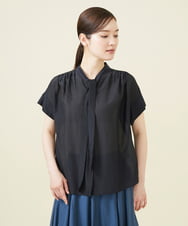 GBBJV05240 Sybilla(シビラ) シルクコットンボウタイブラウス ブラック