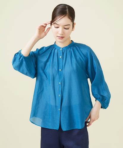 GBBJV06270 Sybilla シルクコットンギャザーブラウス