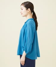 GBBJV06270 Sybilla(シビラ) シルクコットンギャザーブラウス ブルー