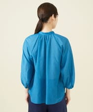 GBBJV06270 Sybilla(シビラ) シルクコットンギャザーブラウス ブルー