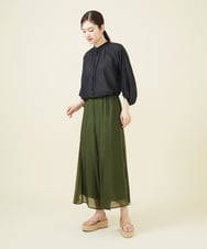 GBBJV06270 Sybilla(シビラ) シルクコットンギャザーブラウス ブラック