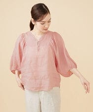 GBBJV14230 Sybilla(シビラ) リネンローンタックスリーブブラウス ピンク