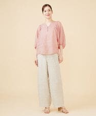 GBBJV14230 Sybilla(シビラ) リネンローンタックスリーブブラウス ピンク