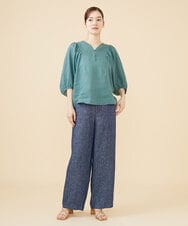 GBBJV14230 Sybilla(シビラ) リネンローンタックスリーブブラウス グリーン