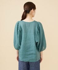 GBBJV14230 Sybilla(シビラ) リネンローンタックスリーブブラウス グリーン