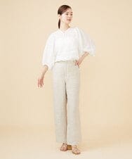 GBBJV14230 Sybilla(シビラ) リネンローンタックスリーブブラウス ホワイト