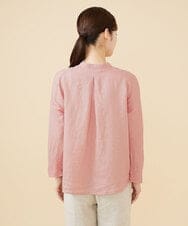 GBBJV15270 Sybilla(シビラ) リネンローンボタンホールステッチブラウス ピンク