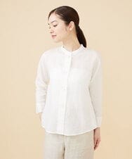 GBBJV15270 Sybilla(シビラ) リネンローンボタンホールステッチブラウス ホワイト