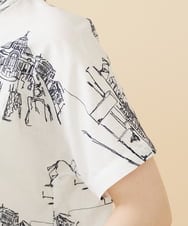 GBBJV17400 Sybilla(シビラ) タウンスケープ刺繍シャツ ホワイト