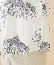 GBBJV17400 Sybilla(シビラ) タウンスケープ刺繍シャツ ホワイト