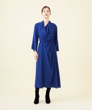 GBEAA03690 Sybilla(シビラ) 【メディア着用】フロントドレープドレス ブルー