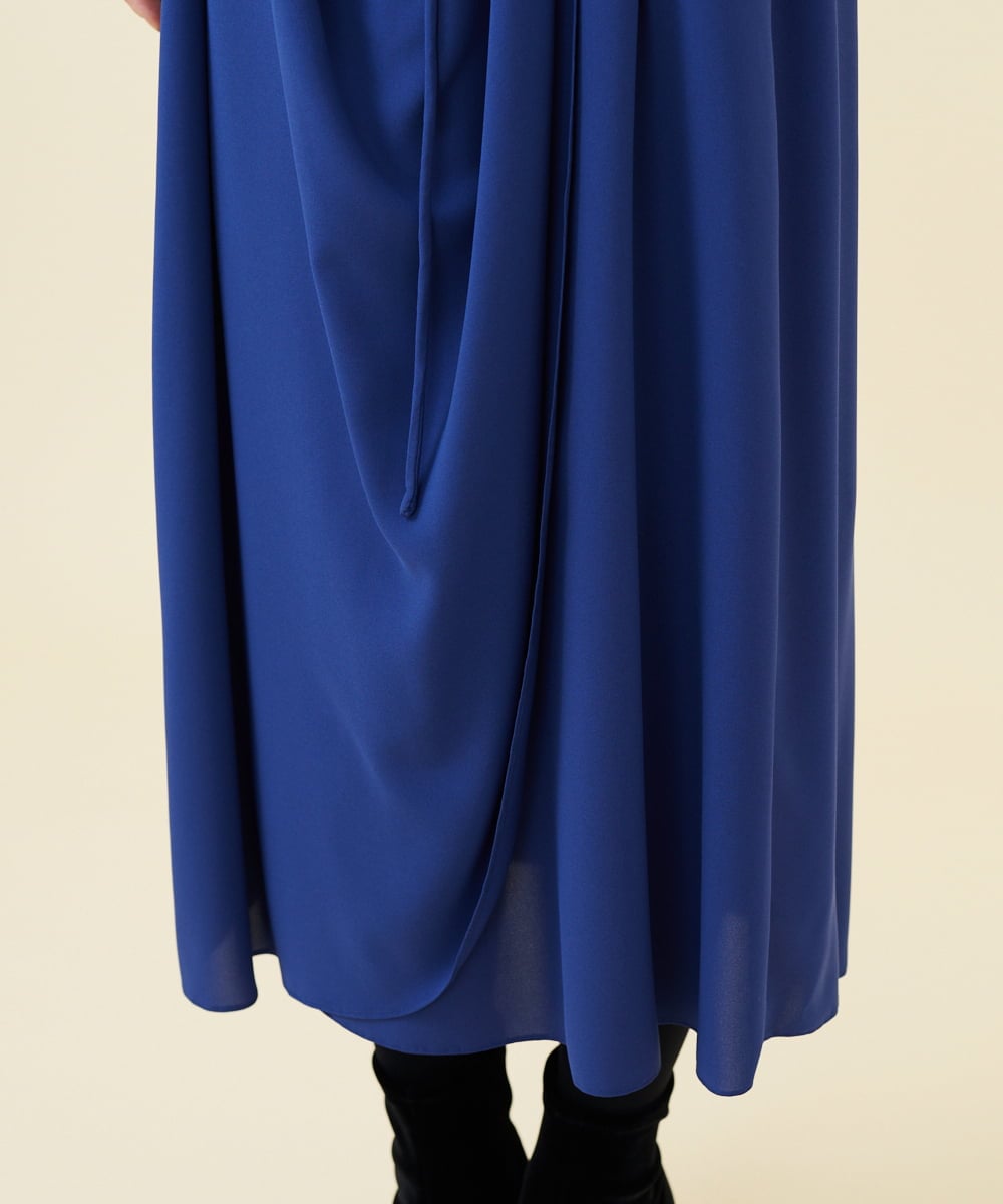 GBEAA03690 Sybilla(シビラ) 【メディア着用】フロントドレープドレス ブルー