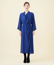 GBEAA03690 Sybilla(シビラ) 【メディア着用】フロントドレープドレス ブルー