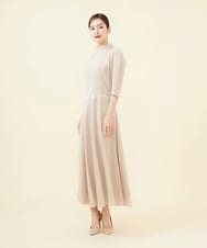 GBEAB06800 Sybilla(シビラ) 【ドラマ着用】サテンカットワークドレス ベージュ