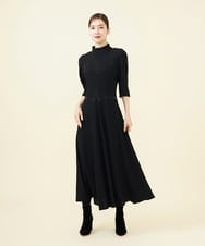 GBEAB06800 Sybilla(シビラ) 【ドラマ着用】サテンカットワークドレス ブラック