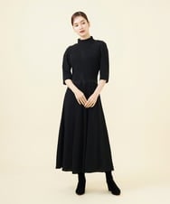 GBEAB06800 Sybilla(シビラ) 【ドラマ着用】サテンカットワークドレス ブラック