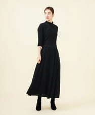 GBEAB06800 Sybilla(シビラ) 【ドラマ着用】サテンカットワークドレス ブラック