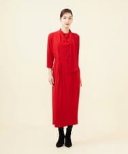 GBEAB07730 Sybilla(シビラ) 【メディア着用】スカーフデザインドレス レッド