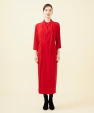 GBEAB07730 Sybilla(シビラ) 【メディア着用】スカーフデザインドレス レッド