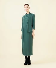 GBEAB07730 Sybilla(シビラ) 【メディア着用】スカーフデザインドレス グリーン