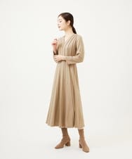 GBEAE32600 Sybilla(シビラ) ピンタックデザインドレス ベージュ