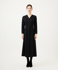 GBEAE32600 Sybilla(シビラ) ピンタックデザインドレス ブラック