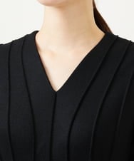 GBEAE32600 Sybilla(シビラ) ピンタックデザインドレス ブラック