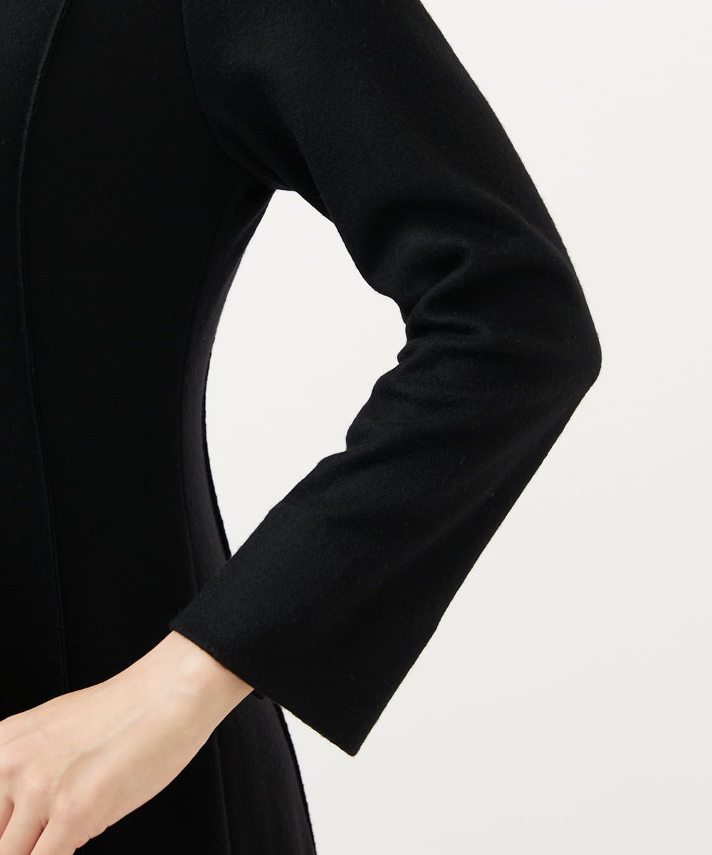 GBEAE32600 Sybilla(シビラ) ピンタックデザインドレス ブラック