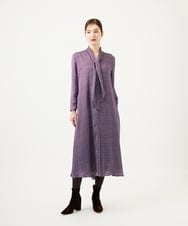 GBEAE41630 Sybilla(シビラ) ダイヤ柄プリントドレス ブルー系