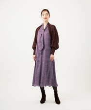 GBEAE41630 Sybilla(シビラ) ダイヤ柄プリントドレス ブルー系