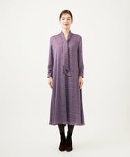 GBEAE41630 Sybilla(シビラ) ダイヤ柄プリントドレス ブルー系