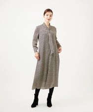 GBEAE41630 Sybilla(シビラ) ダイヤ柄プリントドレス ブラック系