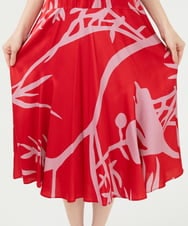 GBEAG01700 Sybilla(シビラ) フラワーシルエットプリントドレス レッド