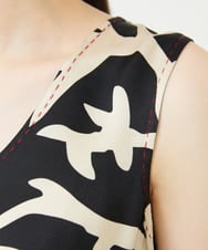 GBEAG01700 Sybilla(シビラ) フラワーシルエットプリントドレス ブラック