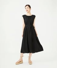GBEAG50500 Sybilla(シビラ) レーヨンナイロンギャザードレス ブラック