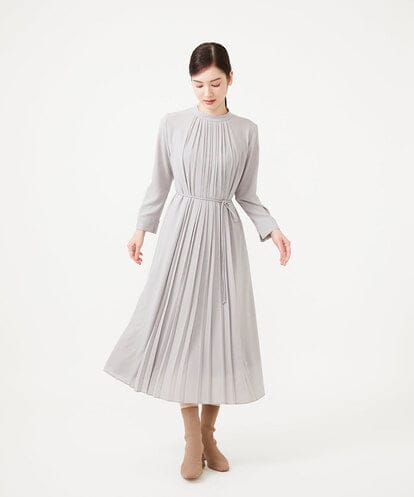 GBEAH03630 Sybilla センタープリーツ梨地ドレス