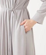 GBEAH03630 Sybilla(シビラ) センタープリーツ梨地ドレス ライトグレー