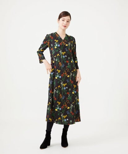 GBEAH36600 Sybilla ボタニカルフラワープリントドレス