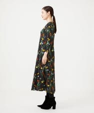 GBEAH36600 Sybilla(シビラ) ボタニカルフラワープリントドレス ブラック