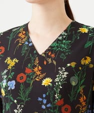 GBEAH36600 Sybilla(シビラ) ボタニカルフラワープリントドレス ブラック