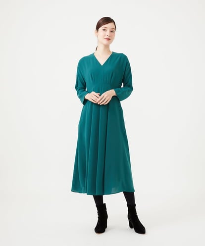 GBEAH40540 Sybilla ハイウエストVネックドレス
