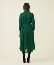 GBEAV09560 Sybilla(シビラ) オープンカラーシアードレス グリーン