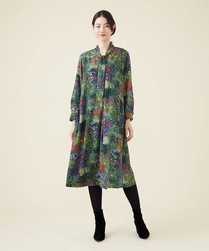GBEAV13500 Sybilla ワイルドガーデンプリントボウタイドレス