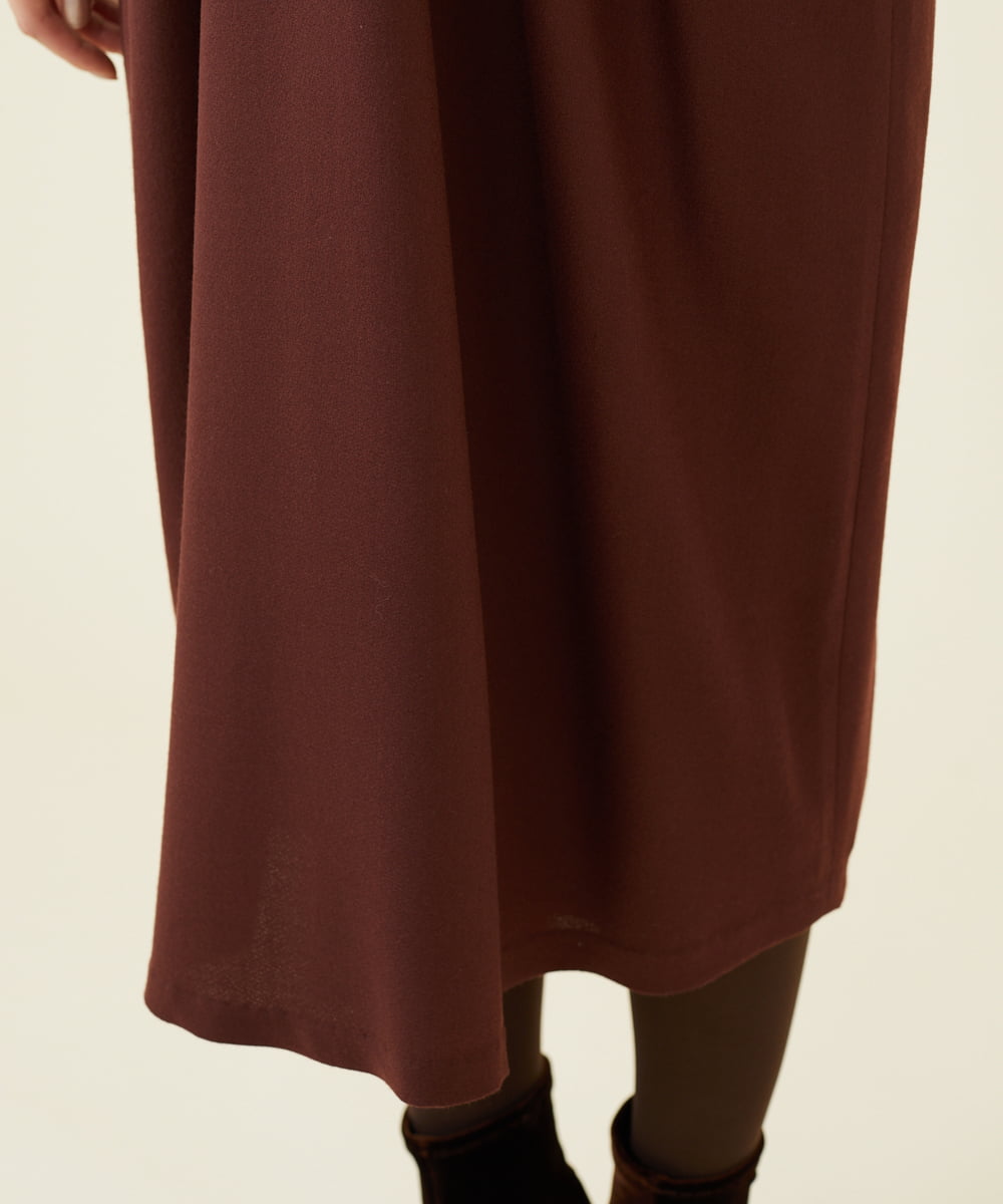 GBEAV33600 Sybilla(シビラ) ウールアムンゼンタックデザインドレス バーガンディ