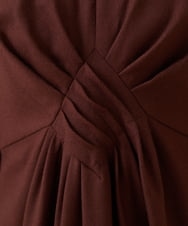 GBEAV33600 Sybilla(シビラ) ウールアムンゼンタックデザインドレス バーガンディ