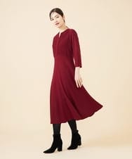 シビラ Sybilla 圧縮ウールピンタックワンピース （ブラック